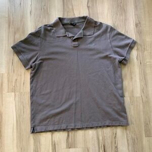 Grey Patagoia polo shirt organic cotton XXL